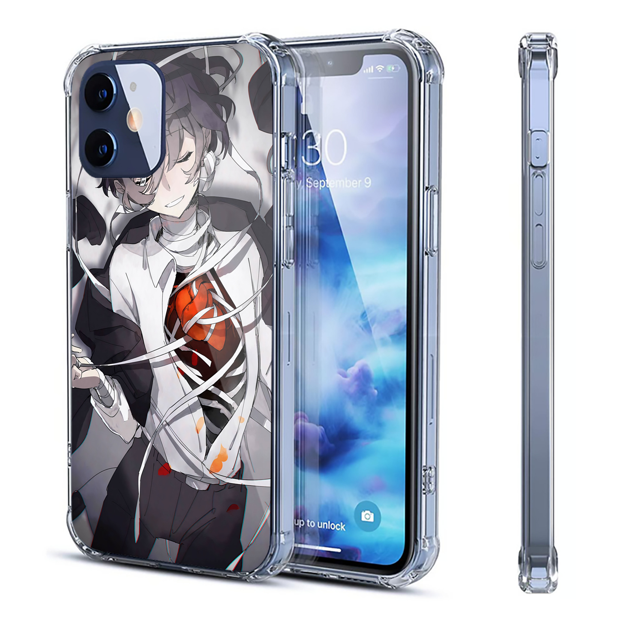 （画像用） 文豪ストレイドッグス Bungo Stray Dogs 【iPhone 12シリーズ対応】透明スマホケース（クリアソフトケース）